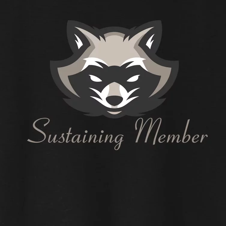 Sustaining Member Funny Raccoon Women's Crop Top Tee