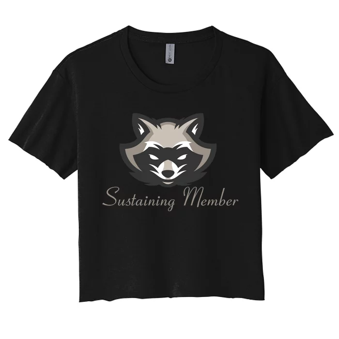 Sustaining Member Funny Raccoon Women's Crop Top Tee