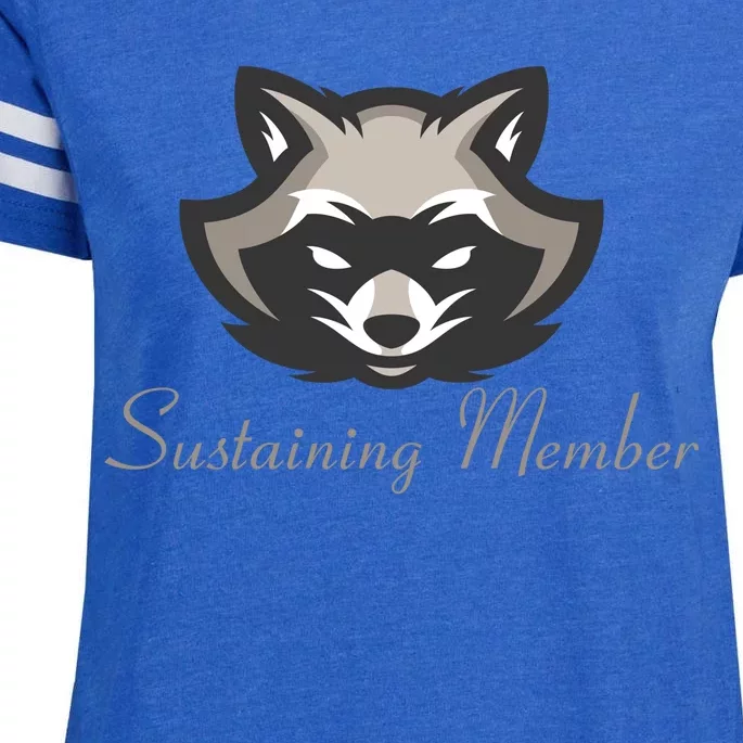 Sustaining Member Funny Raccoon Enza Ladies Jersey Football T-Shirt