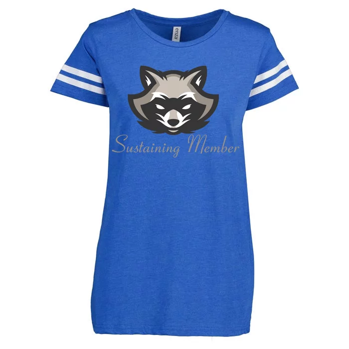 Sustaining Member Funny Raccoon Enza Ladies Jersey Football T-Shirt