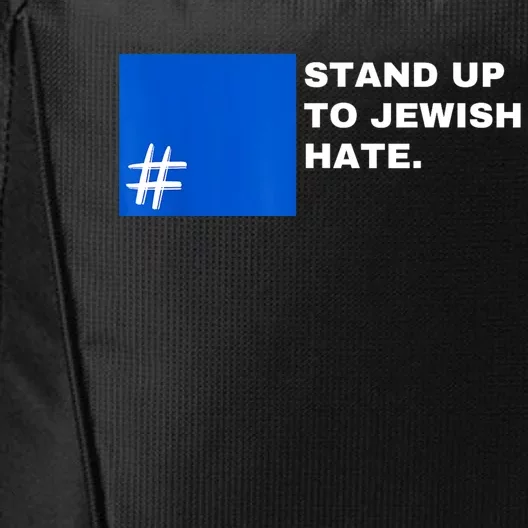 Stand Up To Jewish Hate Blue Square Support Israel City Backpack