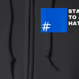 Stand Up To Jewish Hate Blue Square Support Israel Full Zip Hoodie