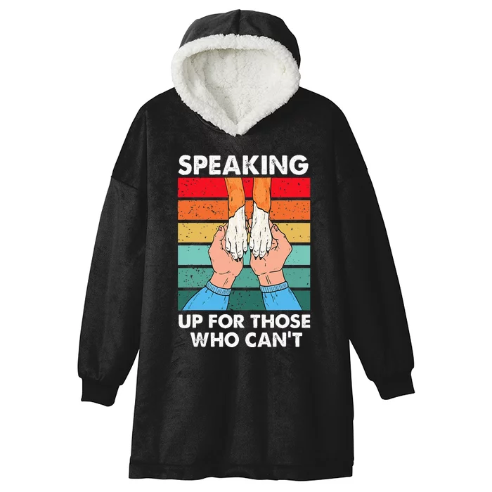 Speaking Up Those Who Cant Animal Rescue Shelter Hooded Wearable Blanket