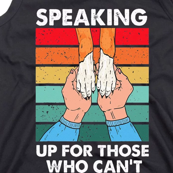 Speaking Up Those Who Cant Animal Rescue Shelter Tank Top