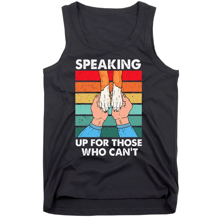 Speaking Up Those Who Cant Animal Rescue Shelter Tank Top