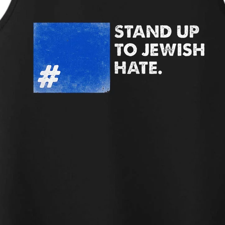 Stand Up To Jewish Hate Blue Square Support Israel Performance Tank