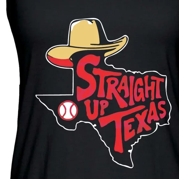 Straight Up Texas Svg Team Ladies Essential Flowy Tank