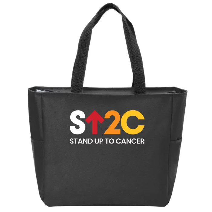 Stand. Up To Cancer Funny Cancer Awareness Zip Tote Bag