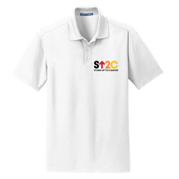 Stand. Up To Cancer Funny Cancer Awareness Dry Zone Grid Performance Polo