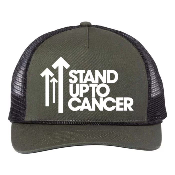 Stand. Up To Cancer Funny Cancer Awareness Retro Rope Trucker Hat Cap