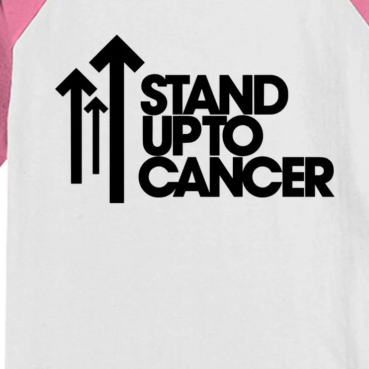 Stand. Up To Cancer Funny Cancer Awareness Kids Colorblock Raglan Jersey