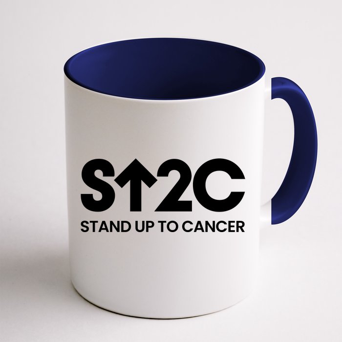 Stand. Up To Cancer Funny Cancer Awareness Front & Back Coffee Mug