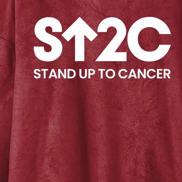 Stand. Up To Cancer Funny Cancer Awareness Hooded Wearable Blanket