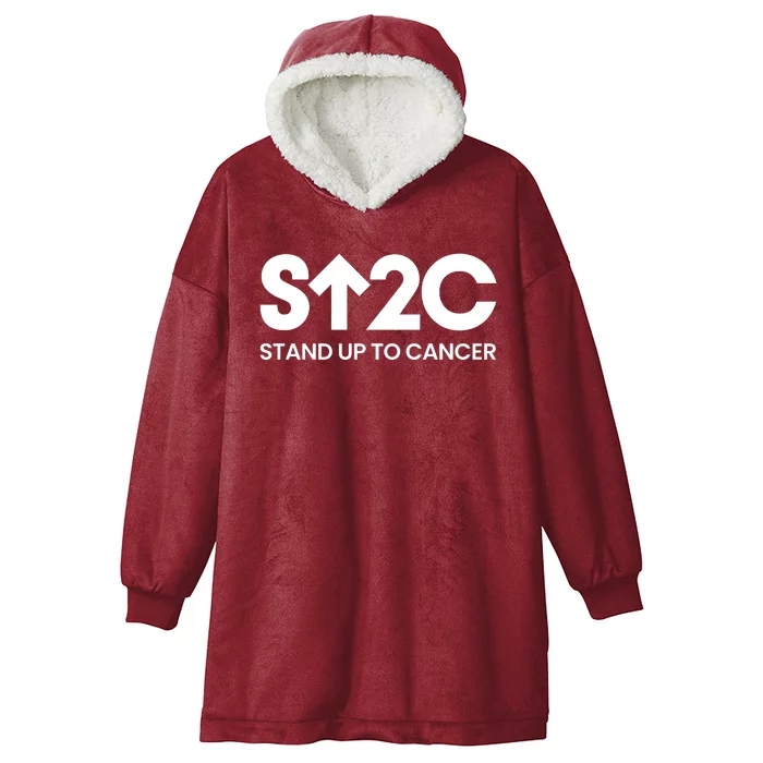 Stand. Up To Cancer Funny Cancer Awareness Hooded Wearable Blanket