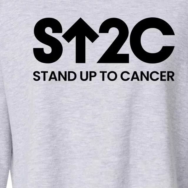 Stand. Up To Cancer Funny Cancer Awareness Cropped Pullover Crew