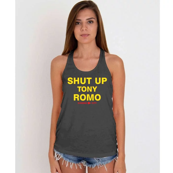 Shut Up Tony Romo Kansas City Women's Knotted Racerback Tank