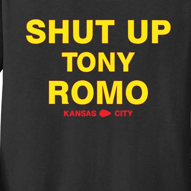 Shut Up Tony Romo Kansas City Kids Long Sleeve Shirt