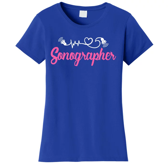 Sonographer Ultrasound Tech Sonography Technician Novelty Gift Women's T-Shirt