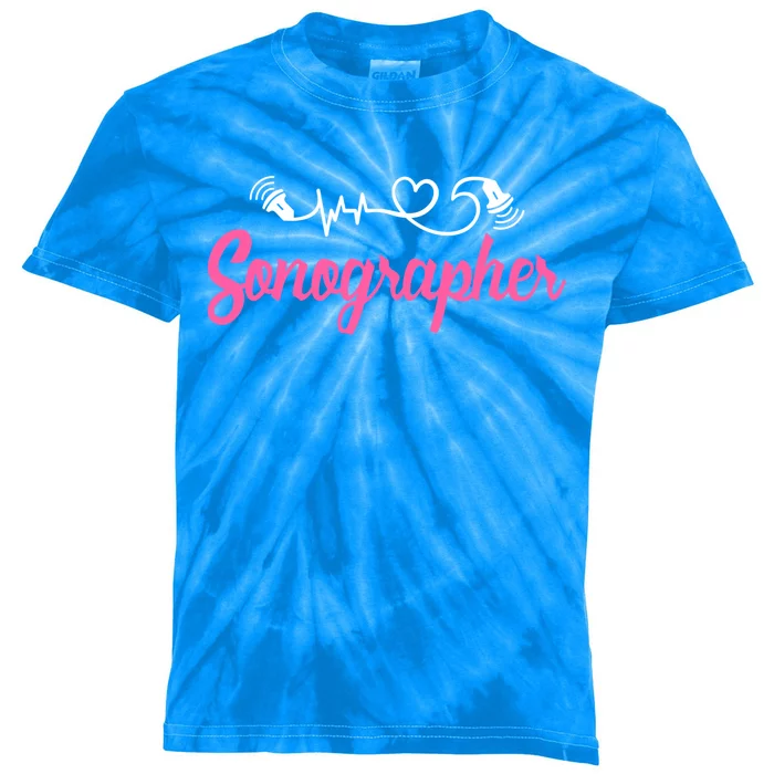 Sonographer Ultrasound Tech Sonography Technician Novelty Gift Kids Tie-Dye T-Shirt