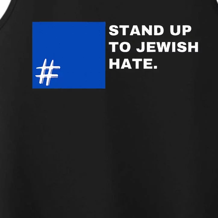 Stand Up To Jewish Hate Blue Square Support Israel Performance Tank