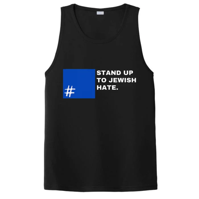 Stand Up To Jewish Hate Blue Square Support Israel Performance Tank