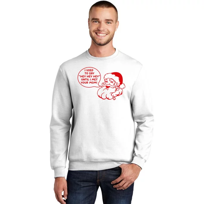 Santa Used To Say Hey Hey Hey Until He Met Your Mom Sweatshirt