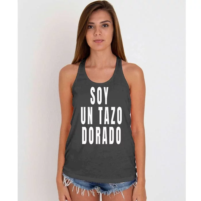 Soy Un Tazo Dorado Women's Knotted Racerback Tank