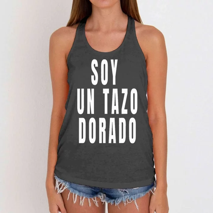 Soy Un Tazo Dorado Women's Knotted Racerback Tank