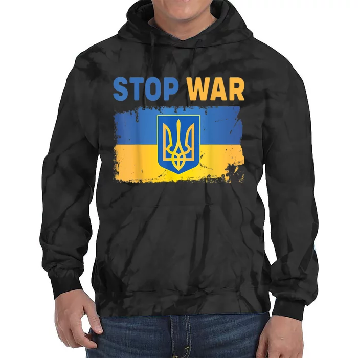 Support Ukrainians Ukraine Flag Shirts Stop War In Ukraine Tie Dye Hoodie