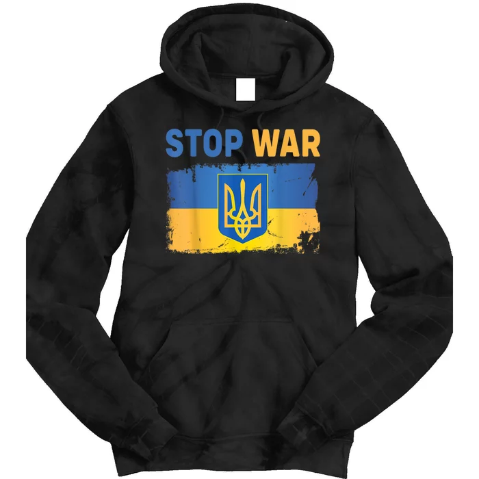 Support Ukrainians Ukraine Flag Shirts Stop War In Ukraine Tie Dye Hoodie