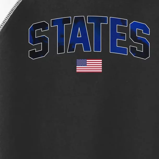 States United USA Tie Dye Soccer American Flag United States 4th Of July Toddler Fine Jersey T-Shirt