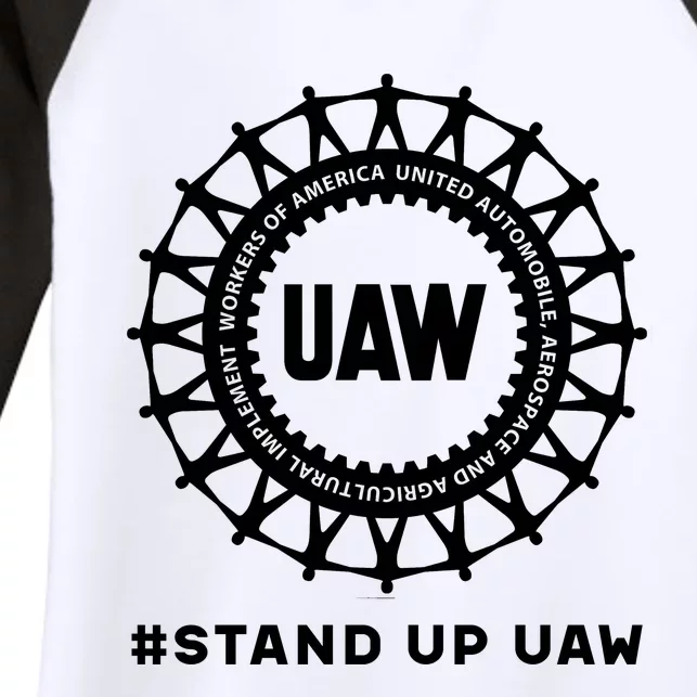 Stand Up Uaw Uaw Strike United Auto Workers Union Uaw Strong Women's Tri-Blend 3/4-Sleeve Raglan Shirt