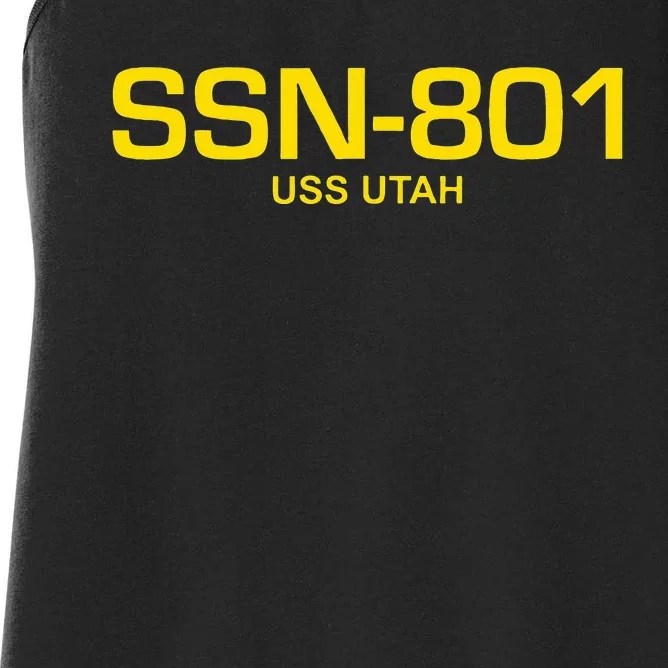 Ssn801 Uss Utah Women's Racerback Tank