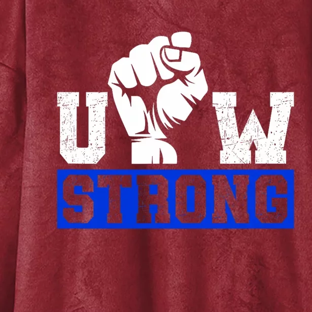 Stand Up Uaw Uaw Strike Uaw Proud Union Pride Uaw Laborer Worker Hooded Wearable Blanket