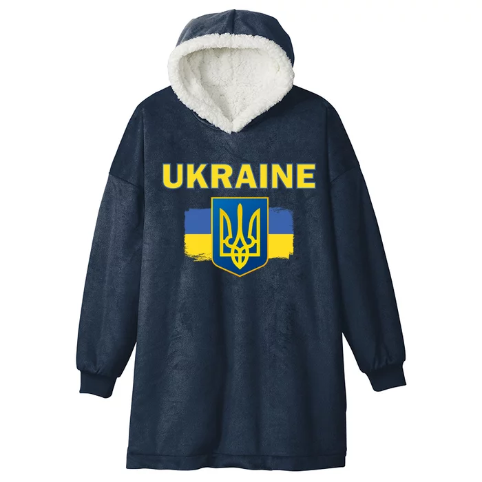 Support Ukrainian, Ukrainian Gift Hooded Wearable Blanket