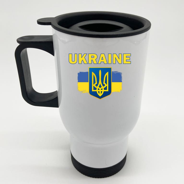Support Ukrainian, Ukrainian Gift Stainless Steel Travel Mug