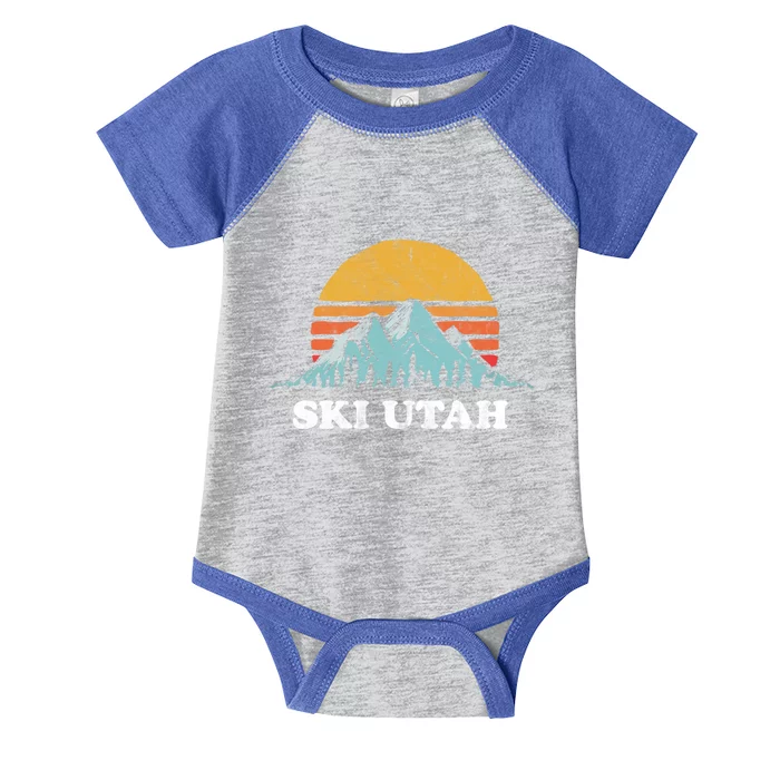 Ski Utah Vintage Retro Vibe Skiing Cute Gift Infant Baby Jersey Bodysuit