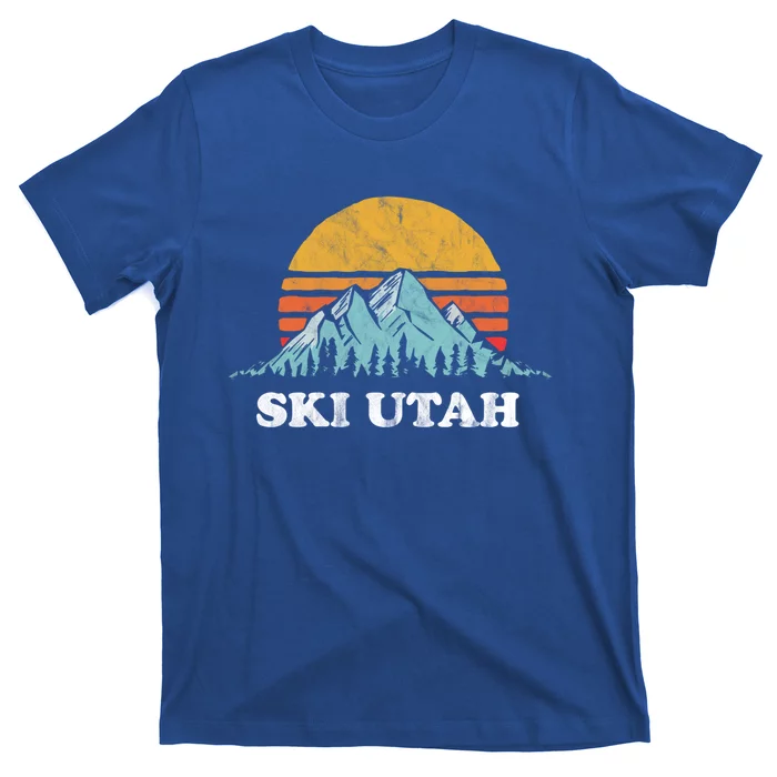 Ski Utah Vintage Retro Vibe Skiing Gift T-Shirt