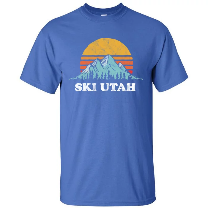 Ski Utah Vintage Retro Vibe Skiing Gift Tall T-Shirt