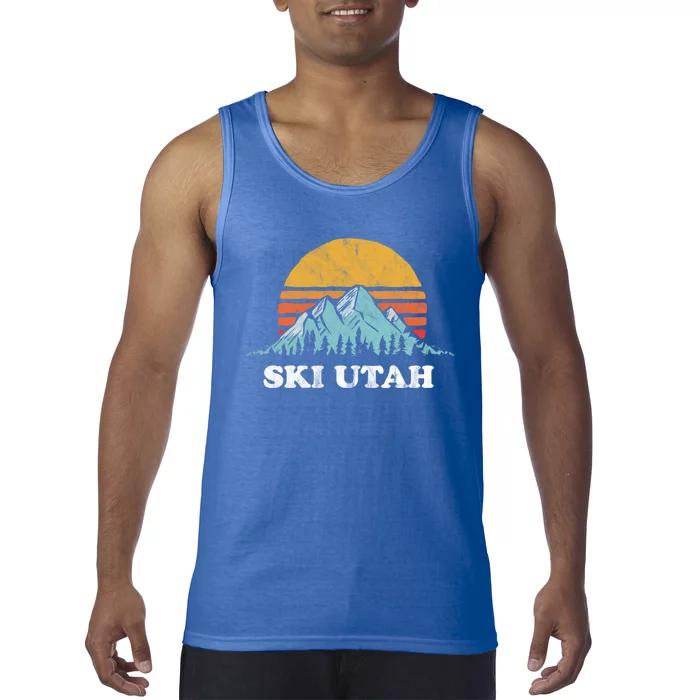 Ski Utah Vintage Retro Vibe Skiing Gift Tank Top