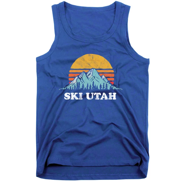 Ski Utah Vintage Retro Vibe Skiing Gift Tank Top