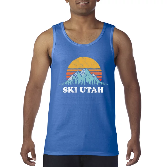 Ski Utah Vintage Retro Vibe Skiing Cool Gift Tank Top