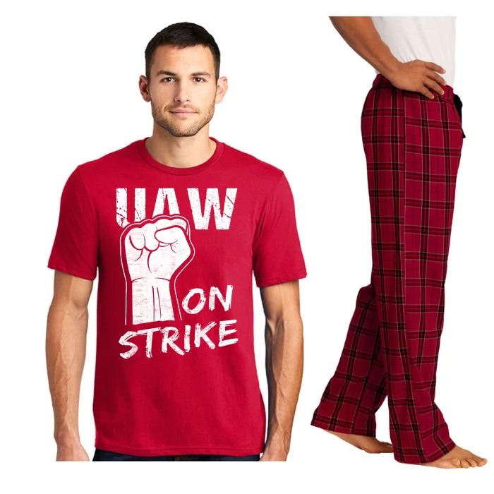 Striking UAW Workers On Strike UAW Strike Red United Auto Workers Picket Sign Pajama Set