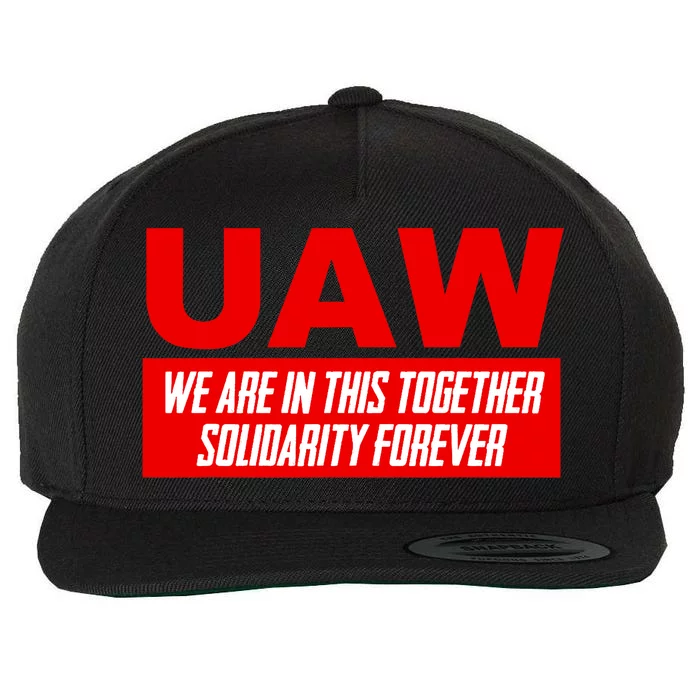 Striking UAW Workers Workers Strike Walkout Gift Wool Snapback Cap