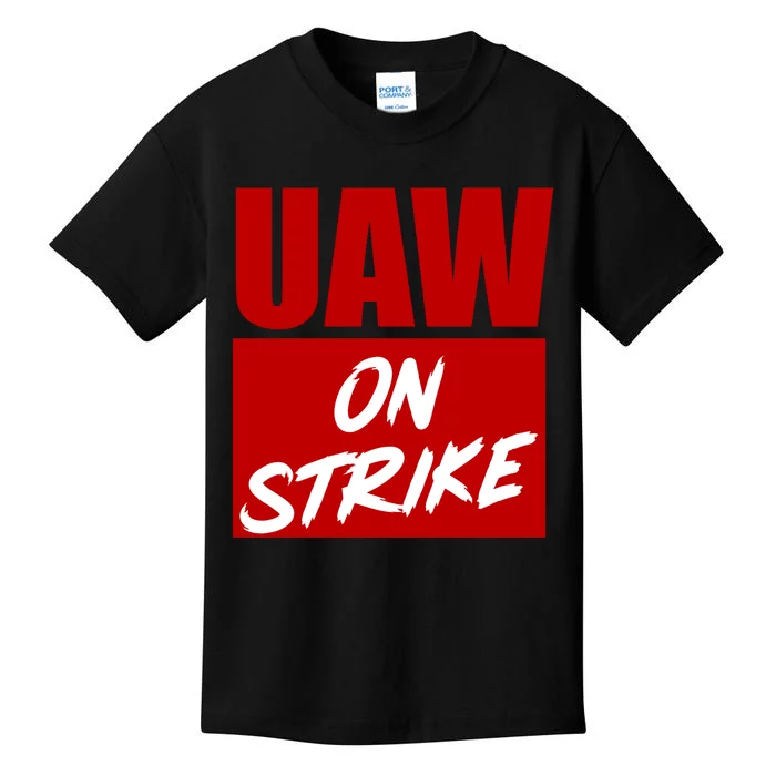 Striking UAW Workers Red Workers Strike Walkout Gift Kids T-Shirt