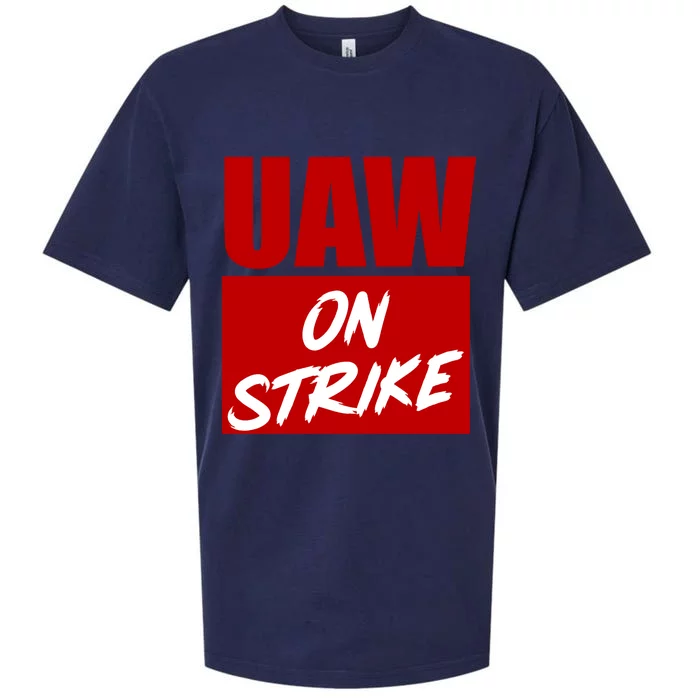 Striking UAW Workers Red Workers Strike Walkout Gift Sueded Cloud Jersey T-Shirt