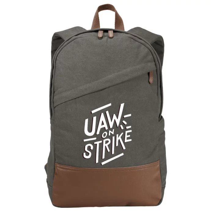 Striking UAW Workers On Strike Cotton Canvas Backpack