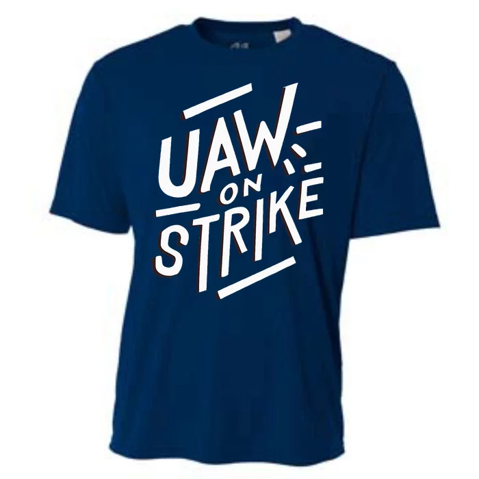 Striking UAW Workers On Strike Cooling Performance Crew T-Shirt