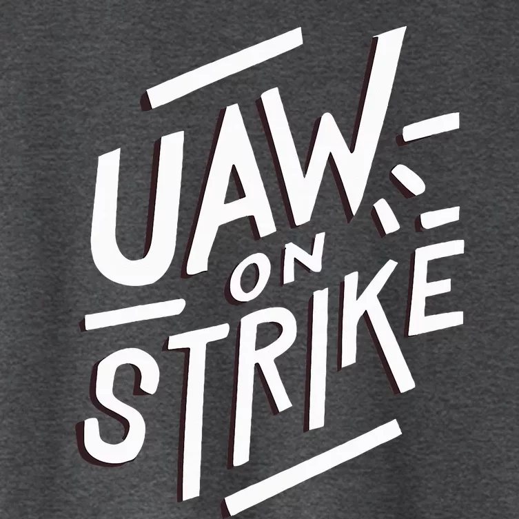 Striking UAW Workers On Strike Women's Crop Top Tee