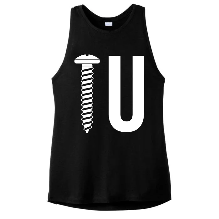 Screw U You Funny Rude Humor Ladies Tri-Blend Wicking Tank